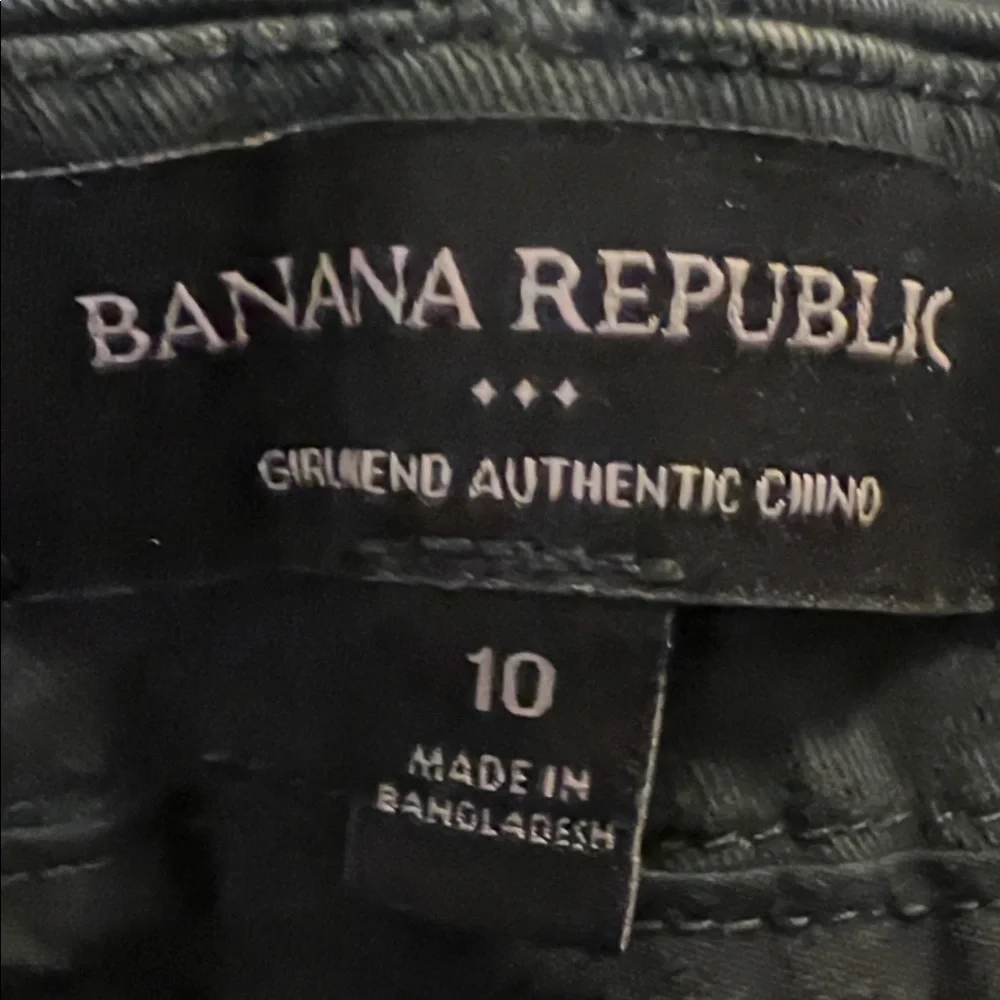 Banana Republic Utility Girlfriend Chino Ankle Pants New Eclipse Coal Size 10